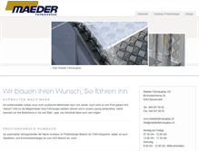 Tablet Screenshot of maederfahrzeugbau.ch